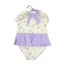 1 pc Halter Tie Floral Swimsuit