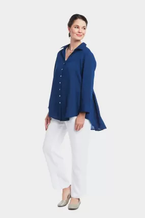 AA309 - Bow Back Linen Blouse