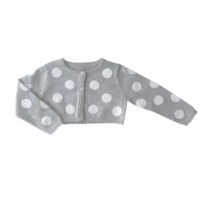 Beanstork Cardigan - Grey Dotty