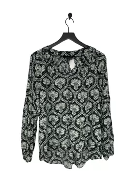 Black & Green Blouse Long Sleeve White House Black Market, Size S