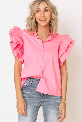 Bucketlist - Tiered Ruffle Sleeve Blouse (S-3XL)