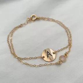 Candy Drop Initial Bracelet