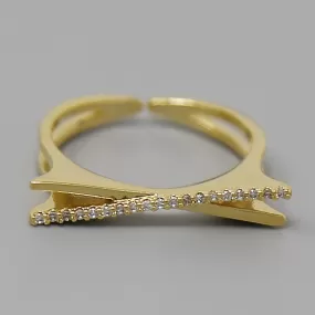 Cubic Zirconia Pave Adjustable Ring