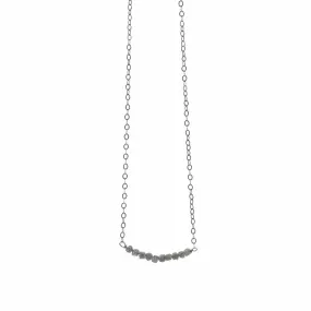 Diamonds In The Raw Sterling Silver Necklace