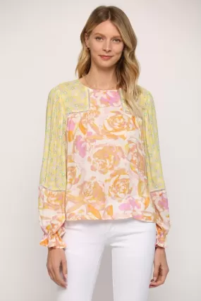 Elissa Mixed Print Top