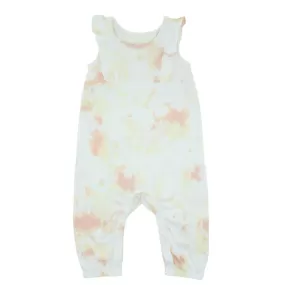 Grayson Mini Tie and Dye Full Length Flutter Sleeves Jumpsuit