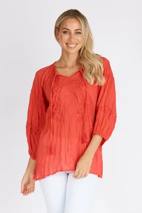 Lula Life  - Luna Top - Deep Coral