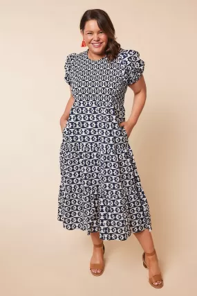 Minden Shirred Dress in Summer Vacay