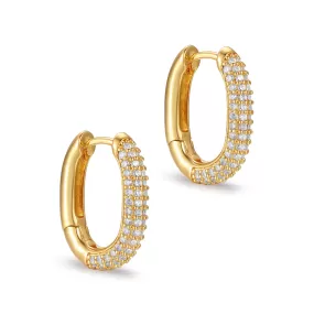 U Shape CZ Earrings